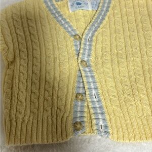 Hartstrings Baby Cable Knit Sweater Cardigan 12 Months Spring Easter Church